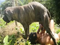 Masked whore collecting porn dog sex